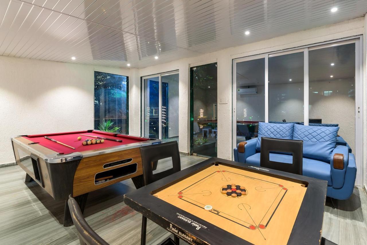 Saffronstays Palm Paradise: Poolside Oasis with Slides and Games Padghe Exterior photo