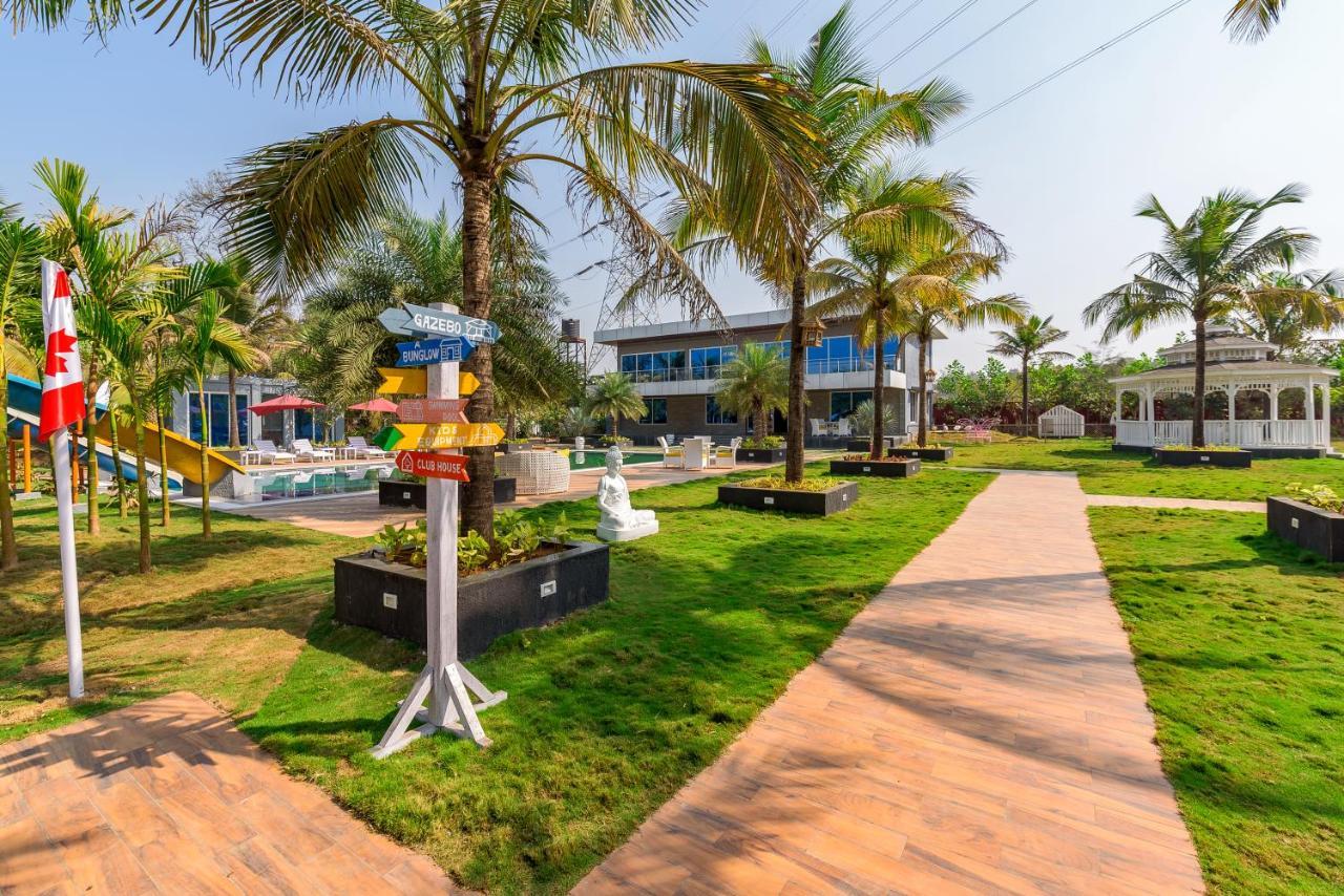 Saffronstays Palm Paradise: Poolside Oasis with Slides and Games Padghe Exterior photo