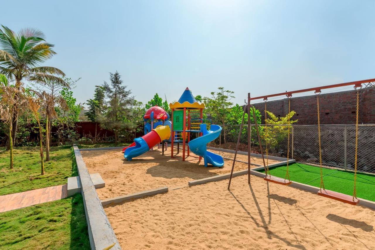 Saffronstays Palm Paradise: Poolside Oasis with Slides and Games Padghe Exterior photo
